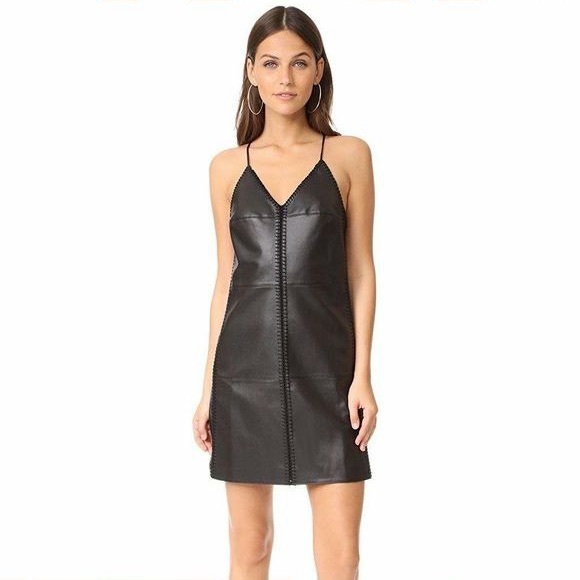 Bailey 44 Dresses & Skirts - Bailey44 Contrasting Faux Leather Dress, Size Small, Black